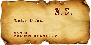 Madár Diána névjegykártya